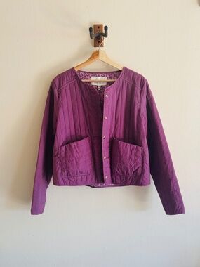 Purple Quilted Jacket